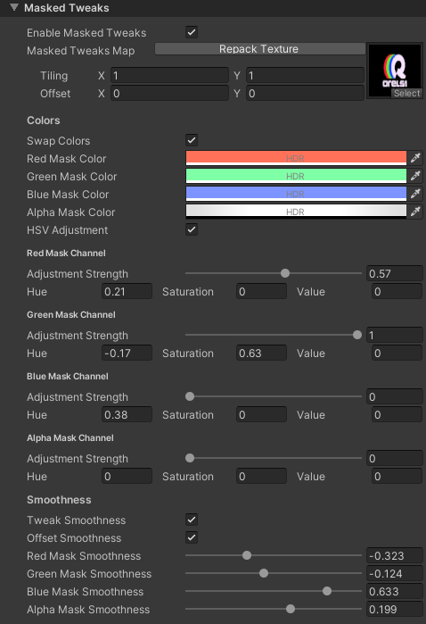 Masked Tweaks Inspector