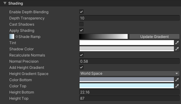 Cloud Shading Settings